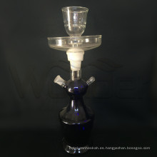 Tubo de cachimba portátil con luz LED y estuche de cuero